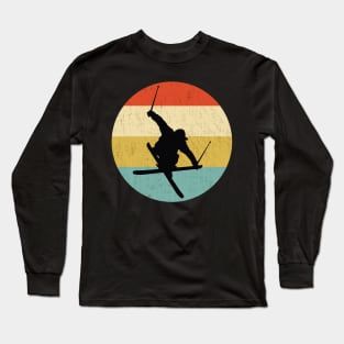 retro vintage skier Long Sleeve T-Shirt